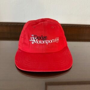 Vintage Dodge Motorsports Snapback Hat Red Dodge Different Cap Made in USA‎